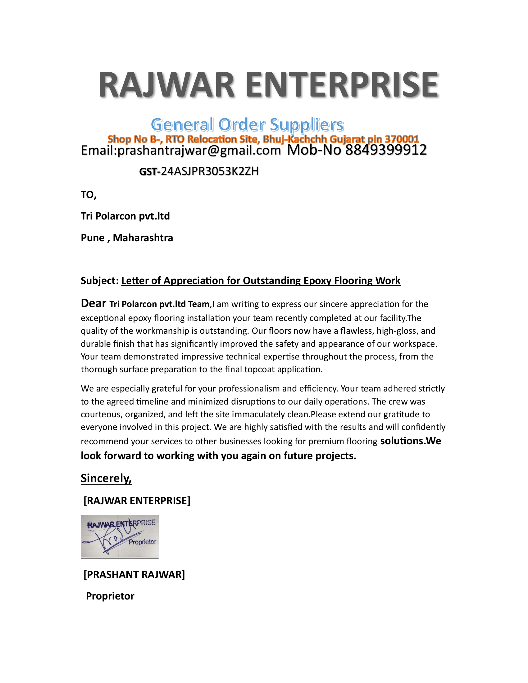 RAJWAR ENTERPRISE