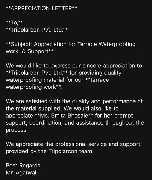 Appreciation Letter ab212